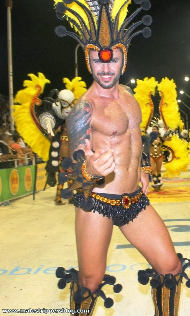 sexy hunk naked on carnival in Argentina