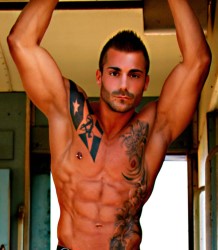 muscle male strip dancer