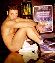 Sexy Italian gay stripper